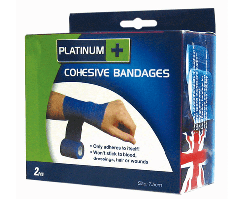 Cohesive Bandage Blue 7.5cmx4.5m 1/Pk
