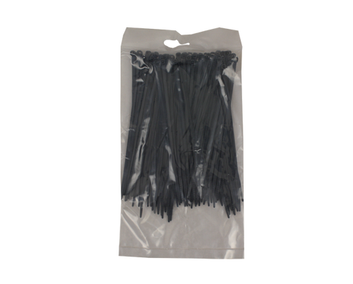 Cable Ties 100/pk Black - 142X3.6mm