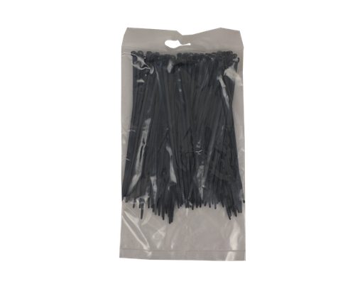 Cable Ties 100/pk Black - 142X3.6mm