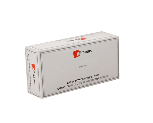 Gilmours Latex Gloves P/Free - 240mm - Clear