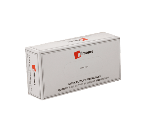 Gilmours Latex Gloves P/Free - 240mm - Clear