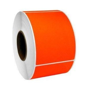Label Orange Fluro 90x125mm 500/Roll