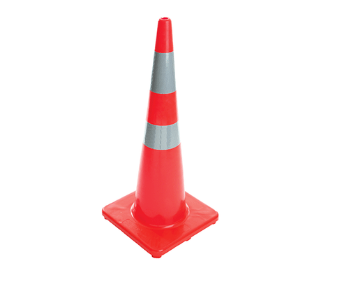 Traffic Cone Orange Reflective Tape 2 Band 900mm
