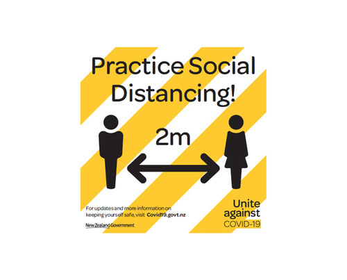Standing Sign Keep A 2m Distance From Others