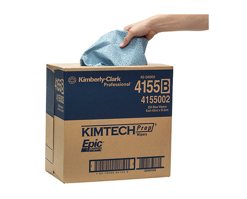 KIMTECH PREP® EPIC™ Brag Box Wipers Blue 250/Box