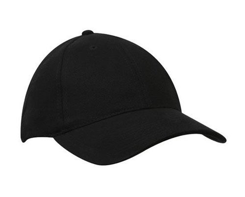 Black Cap Hvy Ctn W/Strap & Metal Buckle 4194