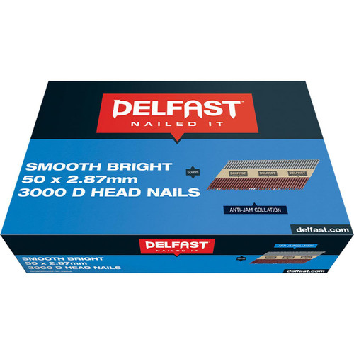 Bright Collated D Head Nail 3000 Box - 2.87x50mm