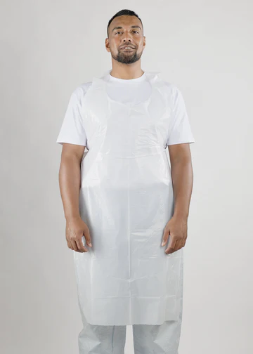 Disposable AP1 Apron 22mic White L 670x1300mm 100/Pk 5Pk/Ctn