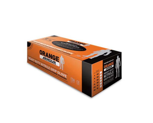 Orange Armour Gloves Nitrile Disposable 100/box