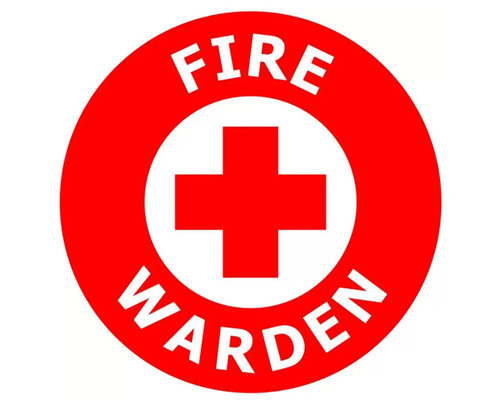 Hard hat label Fire Warden