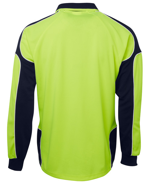 JB's Hi Vis Long Sleeve Panel Polo