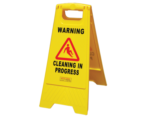 Sign - Cleaning In Progress - Yellow