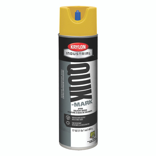 Krylon Quikmark Safety Paint 500ml 12/Ctn- Yellow