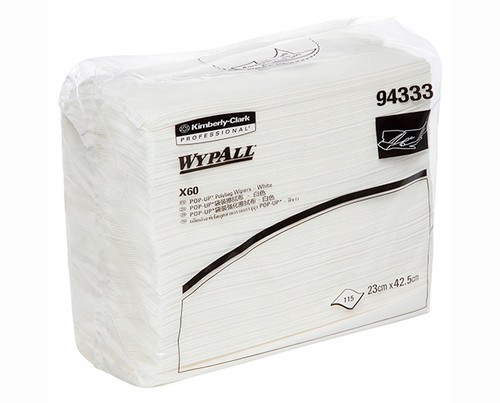  WYPALL® X60 Pop-up Wipers Industrial 115/Bag 12Bags/Ctn