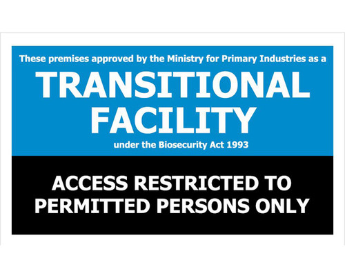 Sign ACM - Transitional Facility - 300x450mm