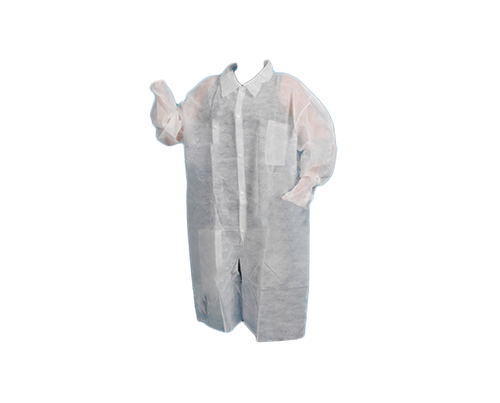 Disposable Lab Coat W/Pocket 25/Ctn