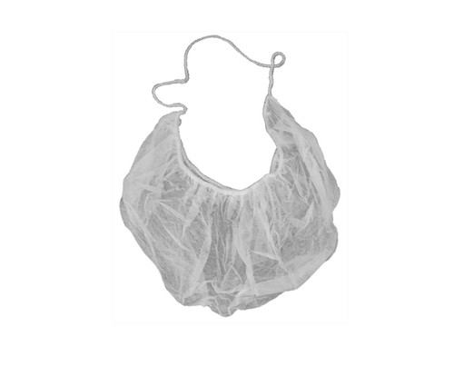 Armour Disposable PP Beard Cover Single Loop White 100/Pk