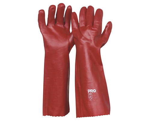 Armour PVC Red Chemical Gauntlet Glove