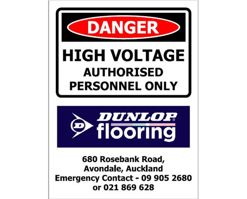 Sign ACM - Danger High Voltage 300x400mm