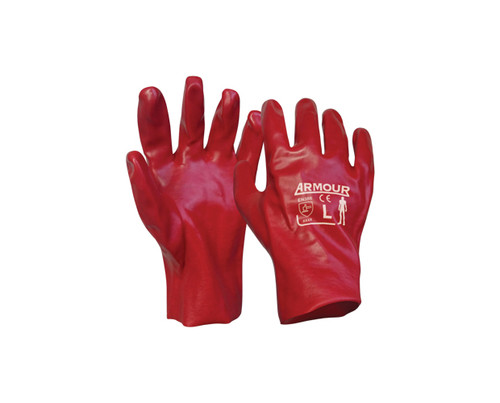 Armour® Red PVC Glove Gauntlet 27cm
