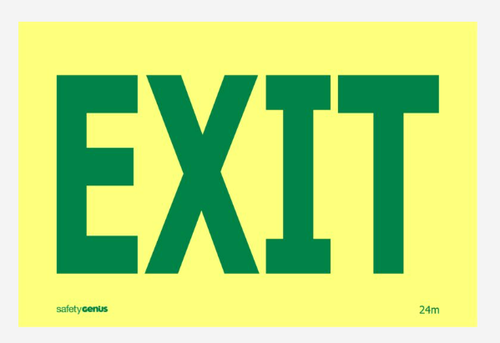 Sign PVC - Exit Luminous 340x200mm