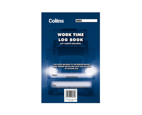 Collins Log Book Work Times A5 Triplicate