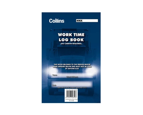 Collins Log Book Work Times A5 Triplicate