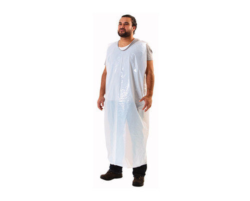 Smock Poly Sleeveless 30mic - White - 780x1430mm 200/Ctn