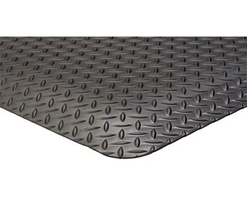 Matting Diamond Plate - Black/Yellow Edges - 1200x600mm