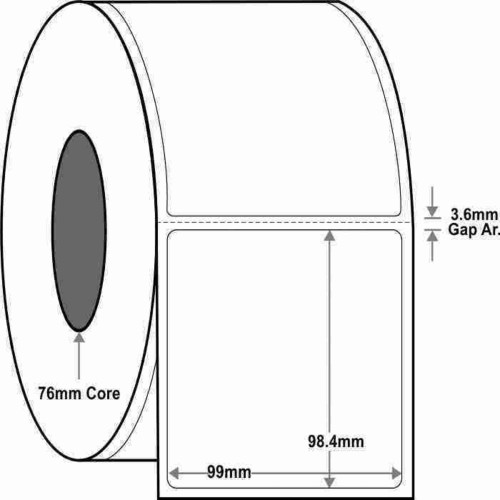 Label Plain - Perforated - 99x98mm