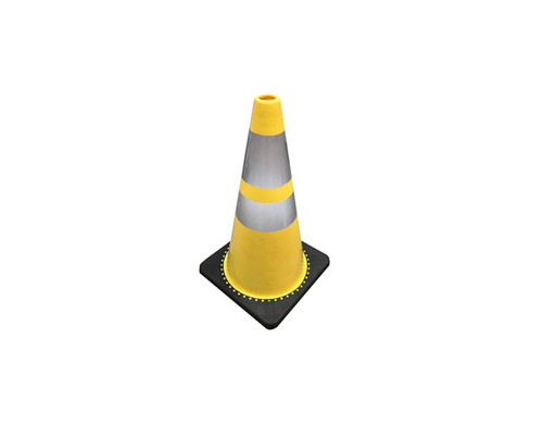 Safety Traffic Cone Yellow Black Base