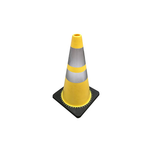 Safety Traffic Cone Yellow Black Base