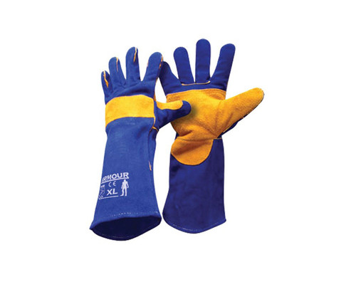 Armour Leather Blue Welding Glove 40cm