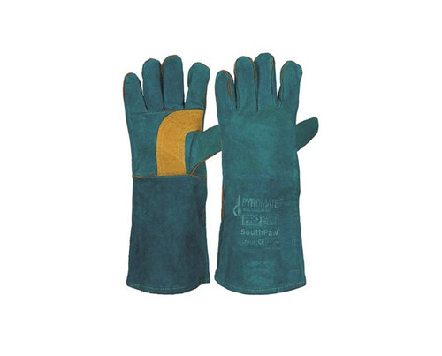 Pyromate South Paw L/Hand Pair Grn/Gold Kevlar Glove