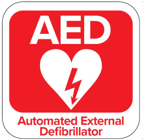 Safety Sticker AED 170x250mm