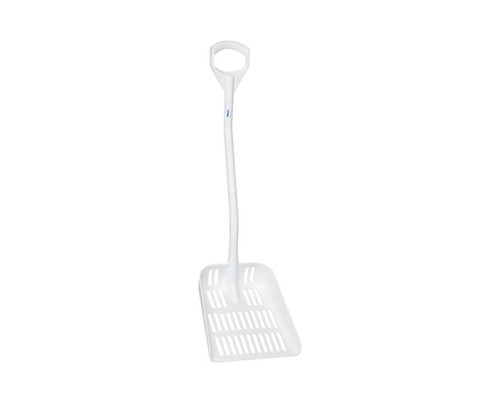 Vikan White shovel with Drain Holes