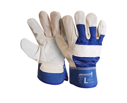 Armour Leather Work Tough Double Palm Glove