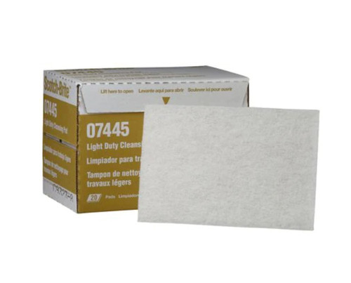 3M 7445 Scotch Brite Light Duty White 152x228mm 60/Box