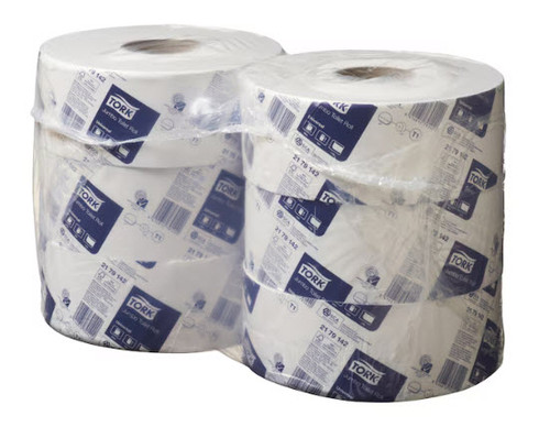 Tork 2179144 Soft Jumbo Toilet Roll Adv 2Ply T1 300m/roll 6/