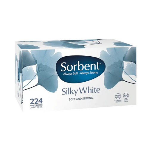 Sorbent Silky White Cube 190x195mm 24/ctn
