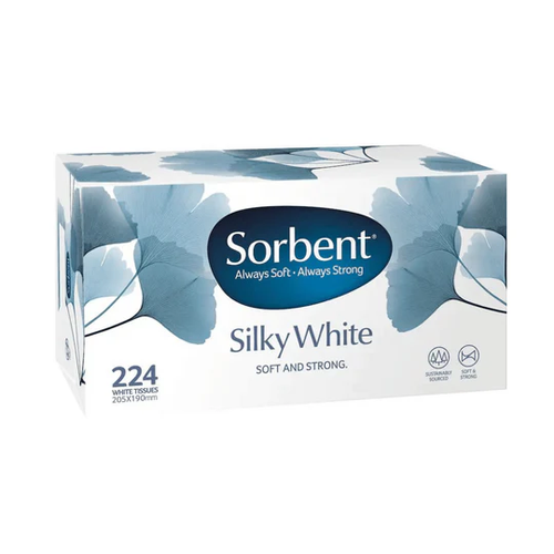Sorbent Silky White Cube 190x195mm 24/ctn