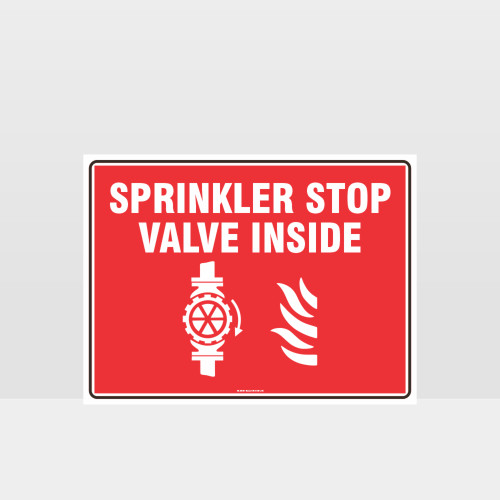 Sign Sprinkler Valve Inside 240x340mm