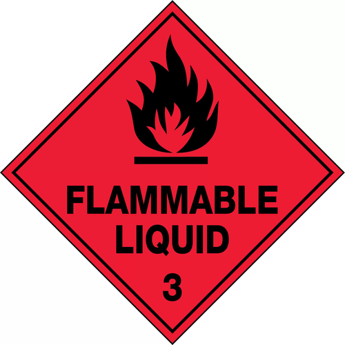 Label Hazchem Flam Liq 450x300mm