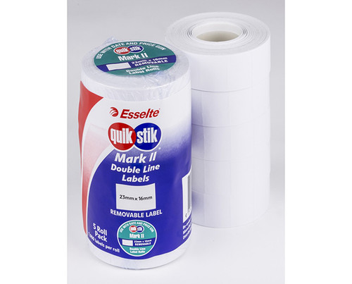 Q/S One-Piece Removable Label White 23x16mm 5000/pkt