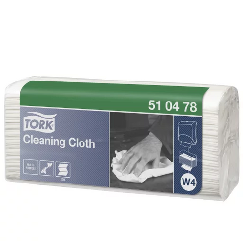 Tork Cleaning Cloth Folded 1ply White 8/ctn