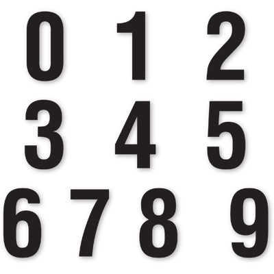 Sign Individual Magnetic Signs Numbered 600x200mm