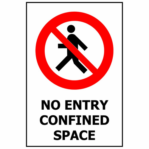 Sign ACM - Danger Confined Space No Entry 340x240mm