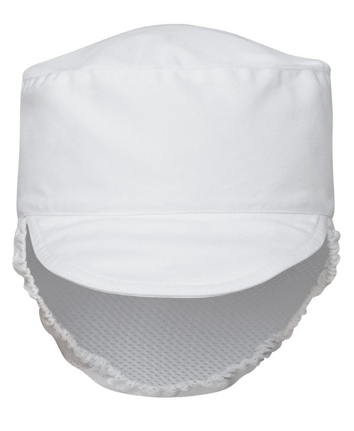 Food Prep Hat - Mesh Hair Cover - White