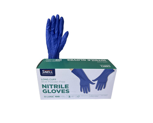 Snell Premium Nitrile Glove Blue 300mm Cuff