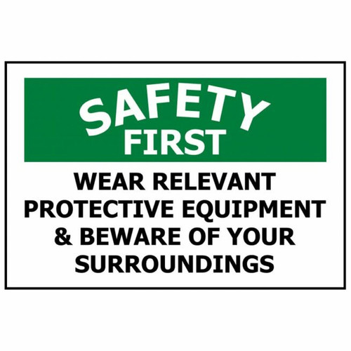 Sign ACM - Safety Gear Required 500x200mm